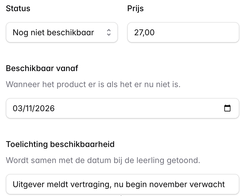 Beschikbaarheid invullen Beschikbaarheid invullen